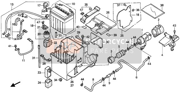 50328MM5000, Lid B, Battery Box, Honda, 0