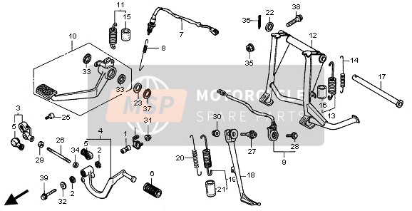 Honda ST1100A 1997 Pedal & Estar para un 1997 Honda ST1100A