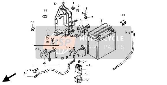 Honda ST1100A 1997 BATTERY for a 1997 Honda ST1100A