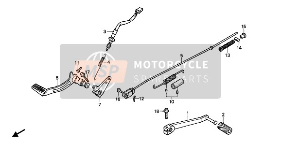 Honda CB450S 1988 PEDAL für ein 1988 Honda CB450S