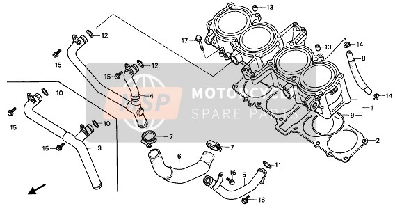 Honda CBR1000F 1988 Cylindre pour un 1988 Honda CBR1000F