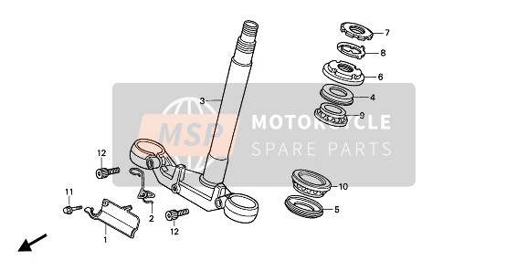 Honda CBR1000F 1988 STEERING STEM for a 1988 Honda CBR1000F