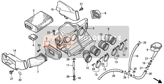 Honda CBR1000F 1988 Purificateur d'air pour un 1988 Honda CBR1000F