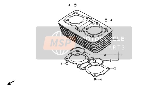 Honda CMX450C 1988 CYLINDER for a 1988 Honda CMX450C