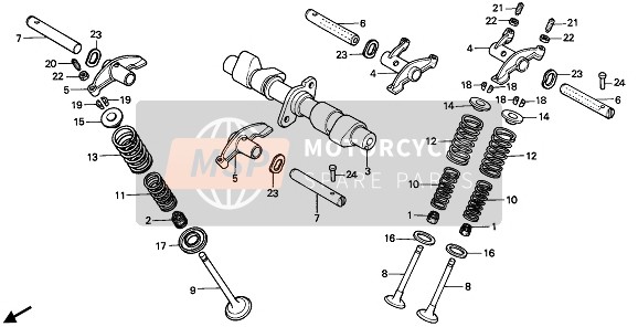 Honda CMX450C 1988 CAMSHAFT & VALVE for a 1988 Honda CMX450C