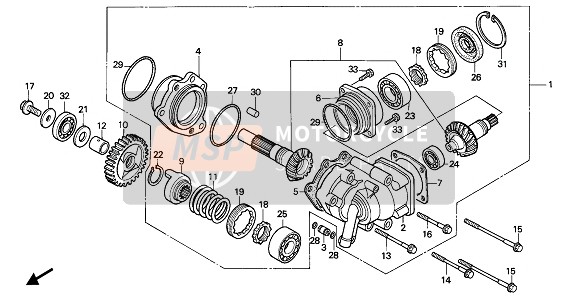 Honda NTV650 1988 CROSS SHAFT for a 1988 Honda NTV650