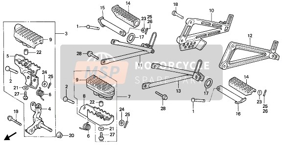 50711MN9000, Bar, R. Pillion Step, Honda, 0