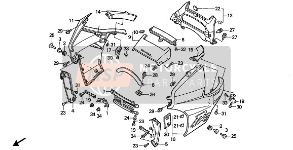 90320692000, Nut, Spring, 5mm, Honda, 0