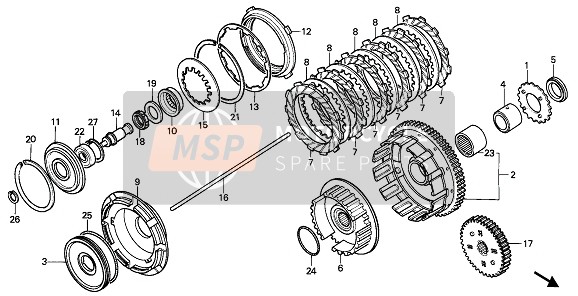 Honda VT1100C 1988 CLUTCH for a 1988 Honda VT1100C