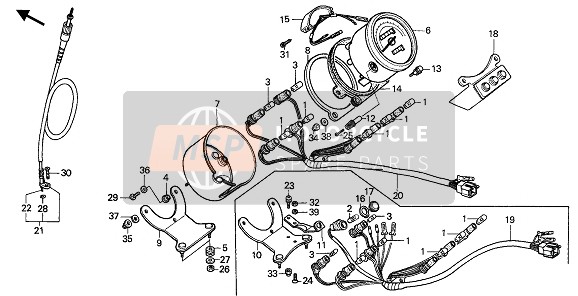 44830ME5405, Cable Assy,Spdmt, Honda, 1