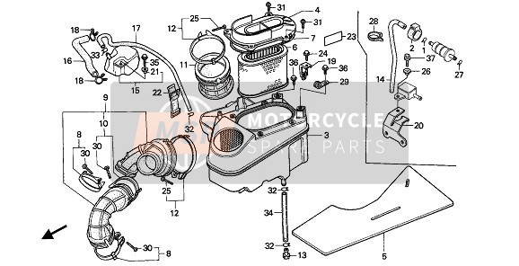 Honda VT1100C 1988 AIR CLEANER for a 1988 Honda VT1100C