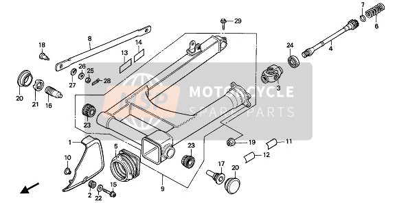 90121HA6000, Boulon (Axe), Honda, 3