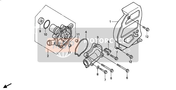 Honda XRV650 1988 WASSERPUMPE für ein 1988 Honda XRV650