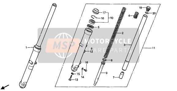 91254GAA003, Stofafsluiter (Showa), Honda, 4