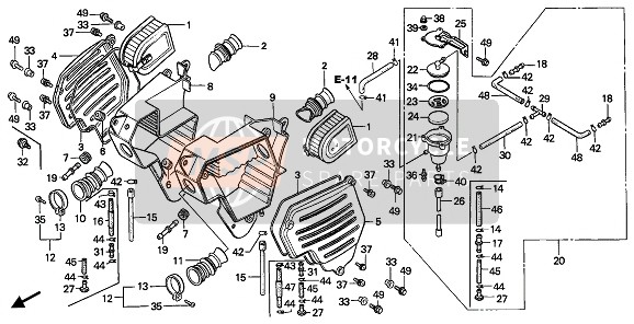 Honda CB125TD 1988 LUFTFILTER für ein 1988 Honda CB125TD