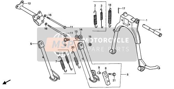 50510MT2000, Spring, Main Stand, Honda, 1