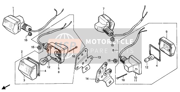 33500KK4405, Winker Light Assy, Honda, 1