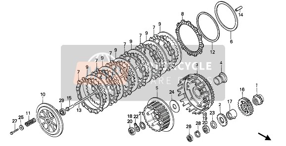 Honda XBR500S 1988 CLUTCH for a 1988 Honda XBR500S