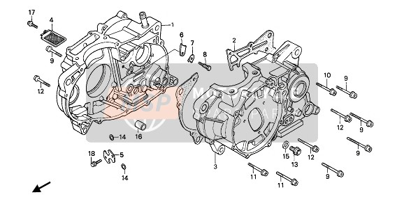 Honda XBR500S 1988 CRANKCASE for a 1988 Honda XBR500S