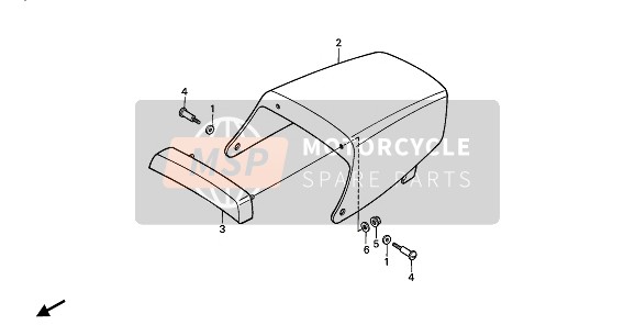 Honda XBR500S 1988 Sedile posteriore per un 1988 Honda XBR500S