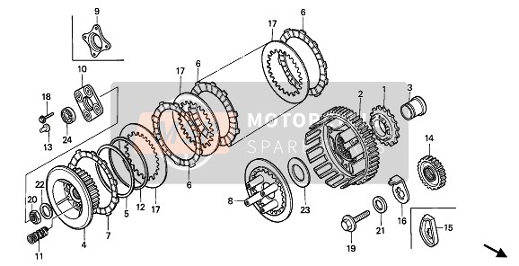 Honda XL600 1988 CLUTCH for a 1988 Honda XL600