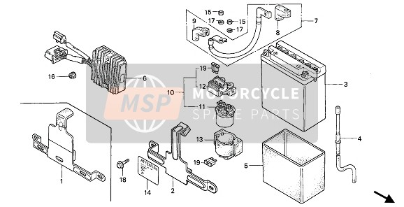 Honda XL600 1988 Batterie pour un 1988 Honda XL600