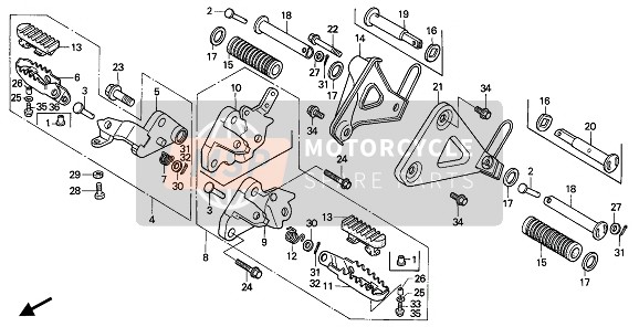 50712405000, Washer, Pillion Step, Honda, 2