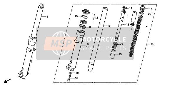 51420GE3761ZA, Slider Comp., R. Fr. Fork *NH1 * (NH1 Black), Honda, 0