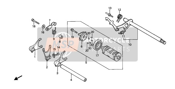 24300MS9750, Tambour Comp. Changement, Honda, 0