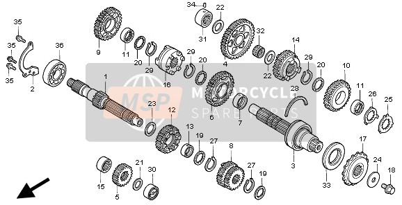 Honda VF750C 1997 TRANSMISSION for a 1997 Honda VF750C