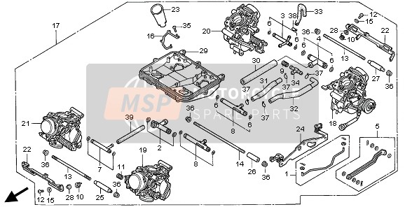 Honda VF750C 1997 CARBURETOR (ASSY.) for a 1997 Honda VF750C