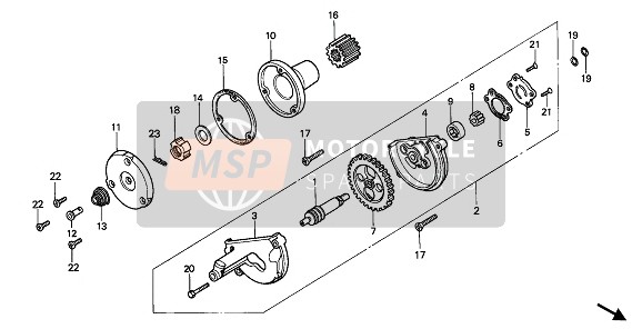 15106324030, Deckel, Oelpumpenzahnrad, Honda, 2