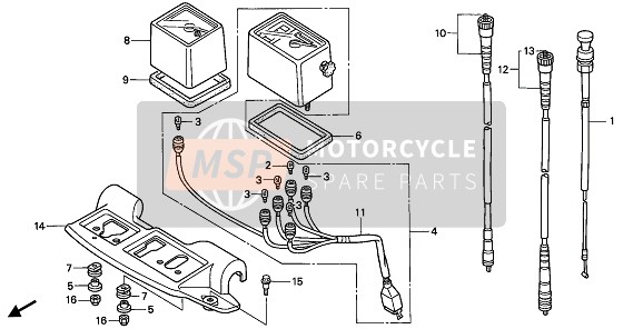 44830MG7000, Cable,Speedometer, Honda, 0