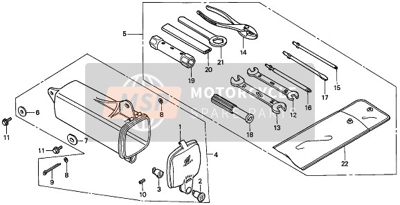 9900418190, Cle A Douille (P18X19), Honda, 1