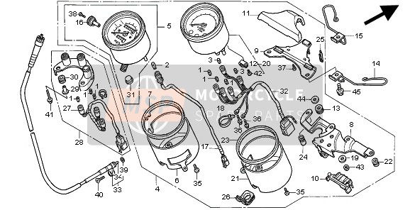 Honda VF750C 1997 METER (MPH) for a 1997 Honda VF750C