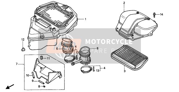 Honda PC800 1989 Filtro dell'aria per un 1989 Honda PC800