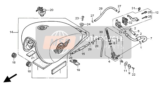 17520MZ5G00ZB, Tank Set, Fuel (Wl) *TYPE8 * (TYPE8 ), Honda, 0