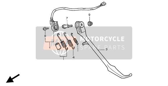 Honda VF750C 1997 STÄNDER für ein 1997 Honda VF750C