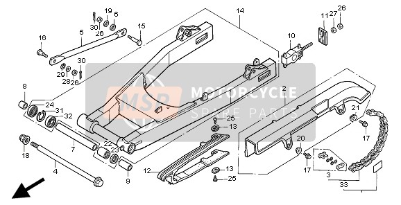 Honda VF750C 1997 SWINGARM for a 1997 Honda VF750C