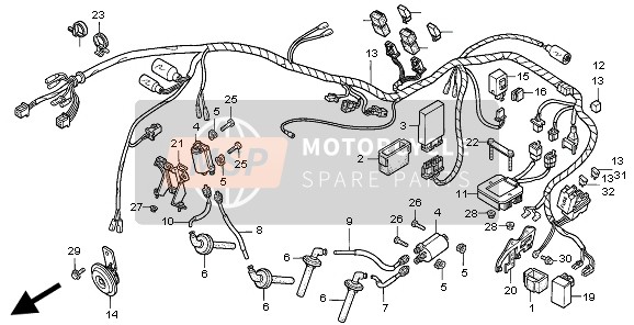 Honda VF750C 1997 KABELBAUM für ein 1997 Honda VF750C