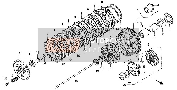 Honda VFR750F 1989 CLUTCH for a 1989 Honda VFR750F