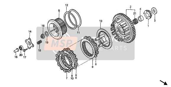 Honda CBR600F 1990 CLUTCH for a 1990 Honda CBR600F