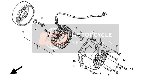 Honda VFR750F 1997 GENERATOR für ein 1997 Honda VFR750F