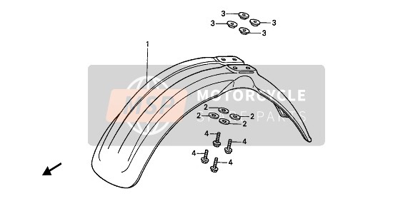 61100KA3732ZC, Kotflugel, V. *R119 *, Honda, 1