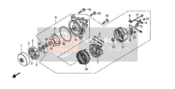 Honda GL1500 1990 Generatore per un 1990 Honda GL1500