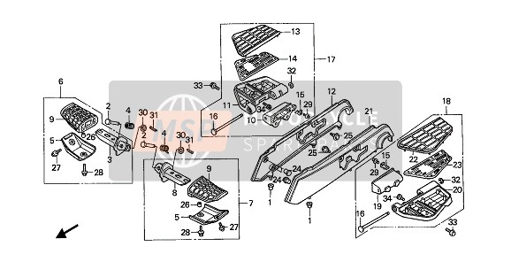 Honda GL1500 1990 Step voor een 1990 Honda GL1500