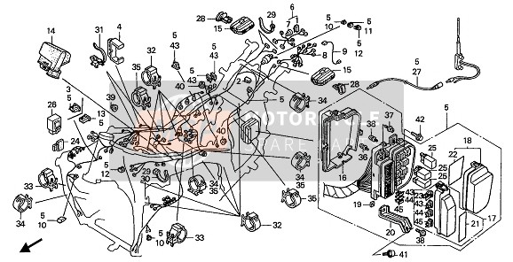 Honda GL1500 1990 KABELBAUM für ein 1990 Honda GL1500