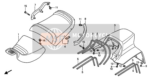 Honda PC800 1990 Asiento para un 1990 Honda PC800