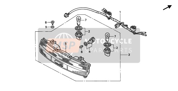 Honda PC800 1990 TAILLIGHT for a 1990 Honda PC800