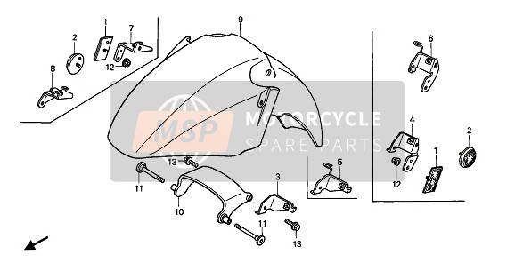 Honda ST1100 1990 VORDERER KOTFLÜGEL für ein 1990 Honda ST1100